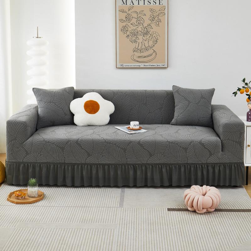 Stretch Knit Skirt Sofa Cover All Inclusive Durable Anti Cat Scratch Cushion Blanket Four Season Sofa Cover Dust Proof Cloth Towel