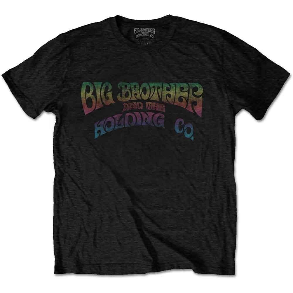 Big Brother & The Holding Company T-Shirt Vintage Logo neu Offiziell Herren Schwarz