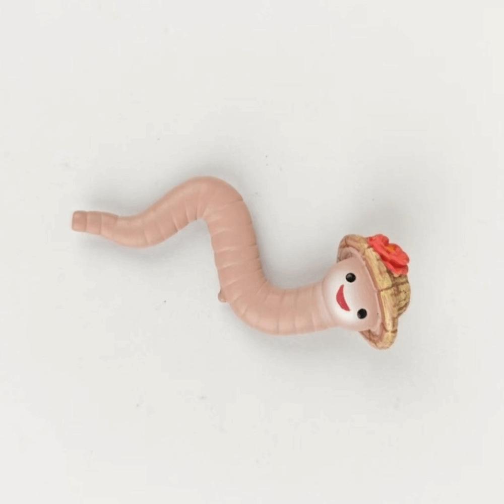 3PCS/SET Resin Earthworm Flowerpot Decoration Realistic Earthworm Ornaments Succulent Plants
