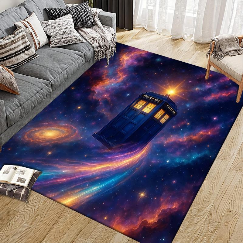 Doctor Who2 Flannel Pattern Square Carpet,Area Rug,Carpet Rug for Living Room Bedroom Sofa Playroom Decor,Non-slip Floor Mat