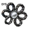 Pant Waist Tightener Flower Design Button Reusable Waist Adjuster No-Sewing Adjustable Waist Buckle for Loose Jeans Skirts