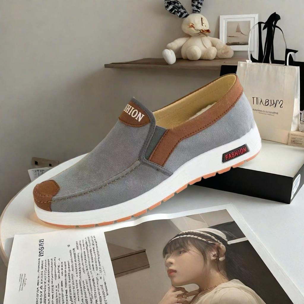 Autumn old Beijing cloth shoes men's beef tendon sole work shoes breathable casual shoes middle-aged and elderly lazy shoes casual shoes