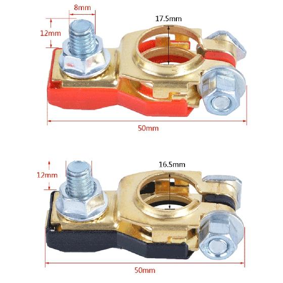 1 Pair Quick Release Battery Terminals Adapter Car Truck Caravan Workshop Tooling 12v Car Battery Connectors  Wire Cable