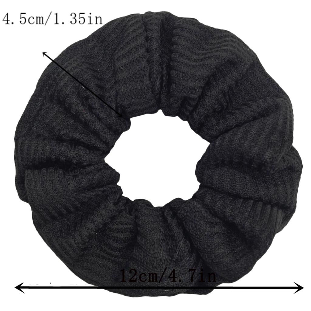 6pcs/lot Candy Color Scrunchies Elastic Hair Band Women Girls Ponytail Holder Rubber Accessories Waffle fabric