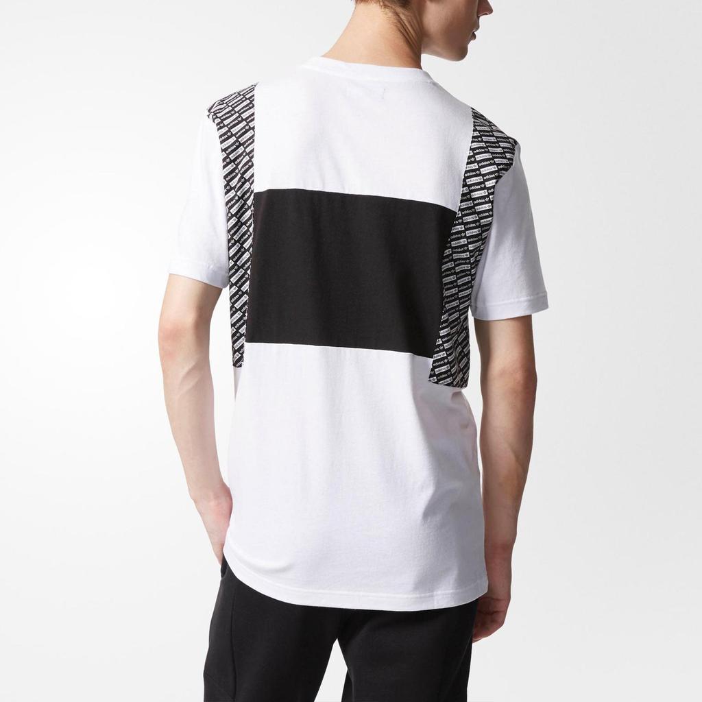 adidas Originals Kleeblatt Grafikdruck Rundhals T-Shirt Herren Oberteile Weiß BQ0914