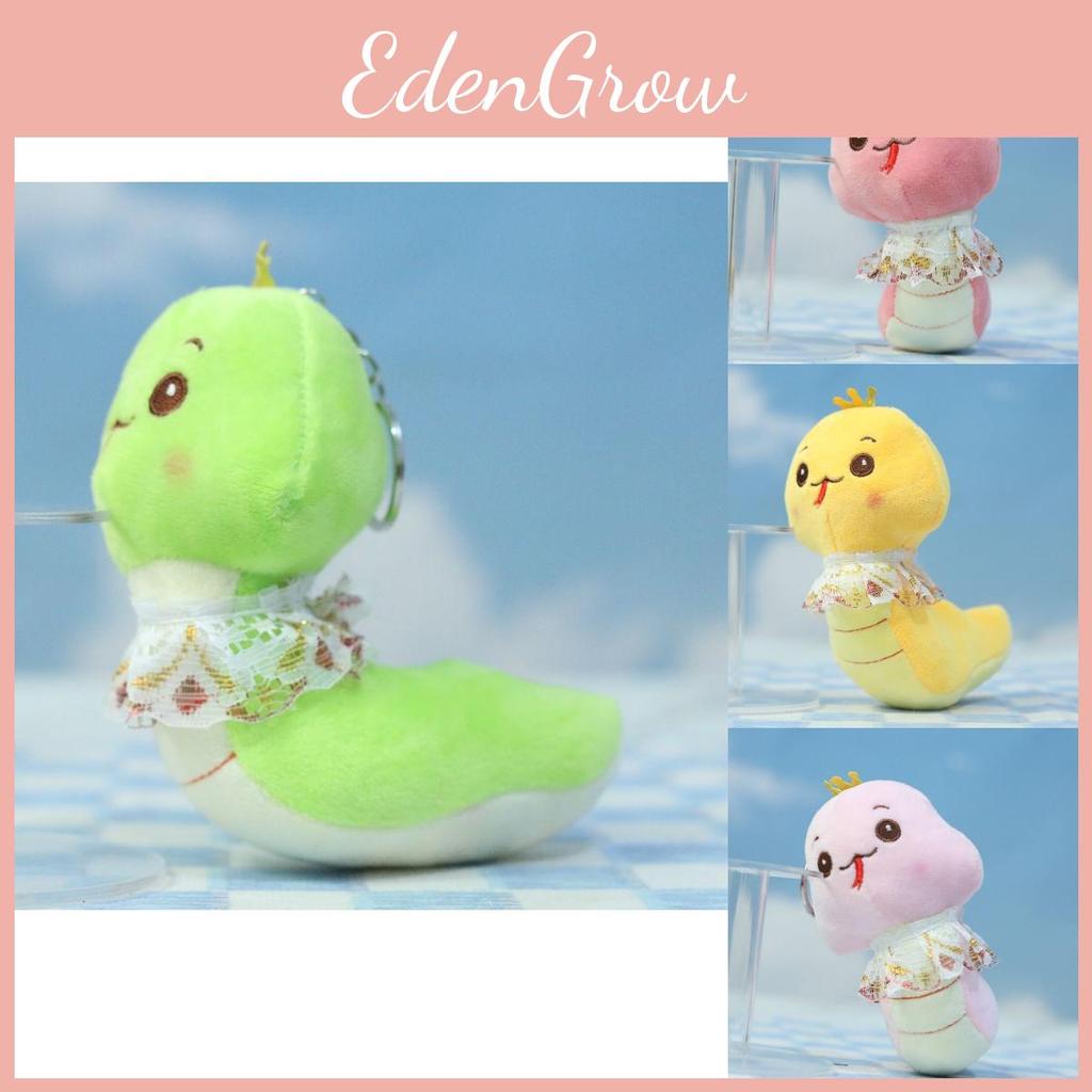 Adorable Plush Snake Keychain Soft Toy Cute Cartoon Animal Accessory 12cm In Pink