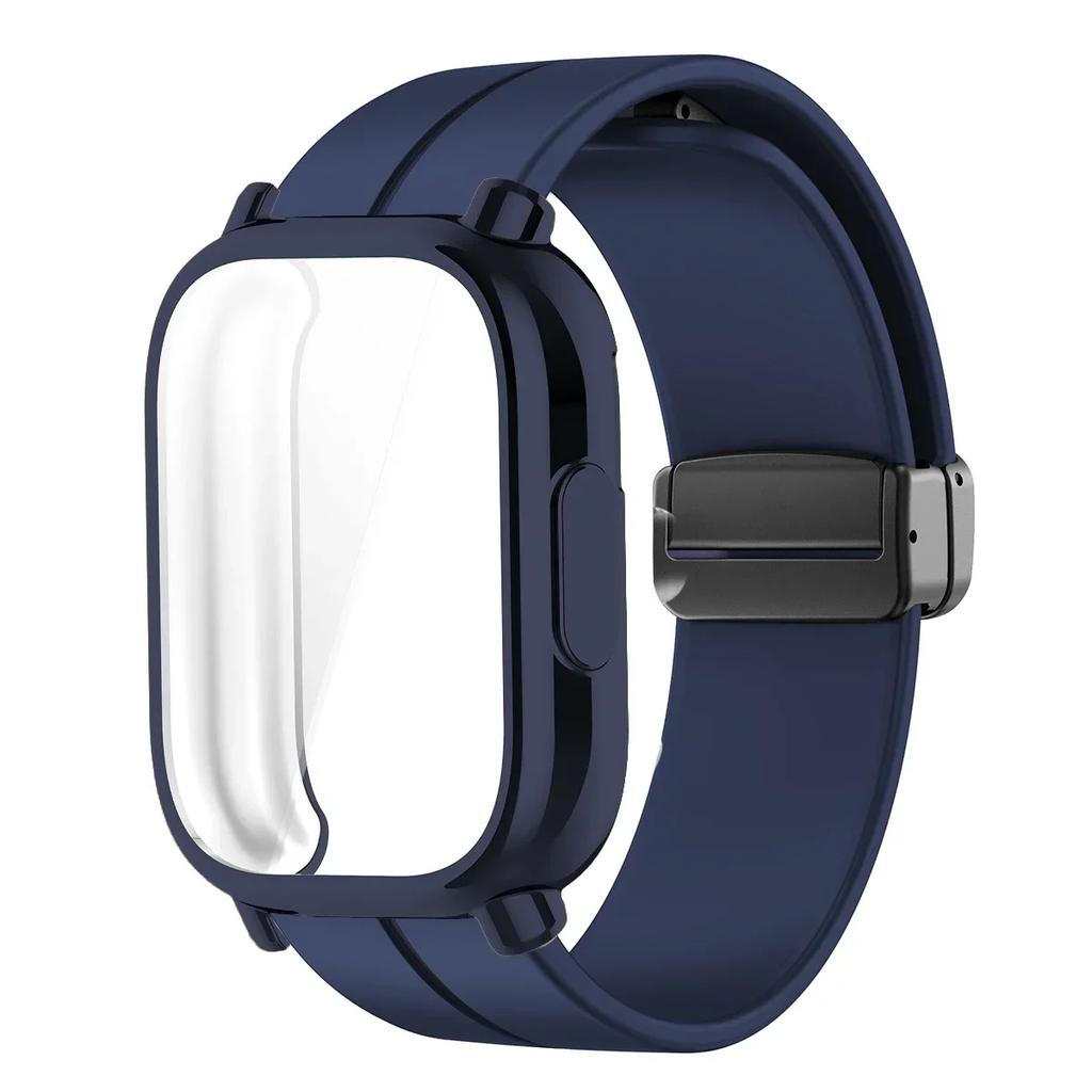 Magnetisches Silikonarmband + Hülle für Xiaomi Redmi Watch 5 Active Lite Smartwatch Armband und Hülle für Redmi Watch 5 Active Lite