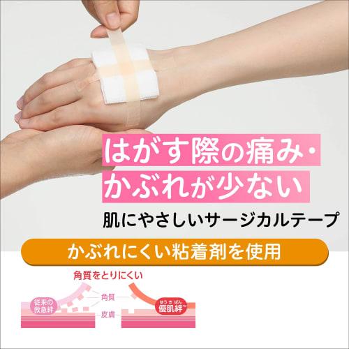 Nitoms Caremate Yuhadaban Nonwoven Easy Cut Bandage, Skin-Friendly, with Case, Irritation-Resistant, Hand-Tearable, 12mm x 7m, N1438