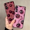 Case for Samsung Galaxy A13 A20 A16 A40 A12 A70 A15 A17 A50 A04 A06 A05 Funda Phone Cover Cherry Pattern