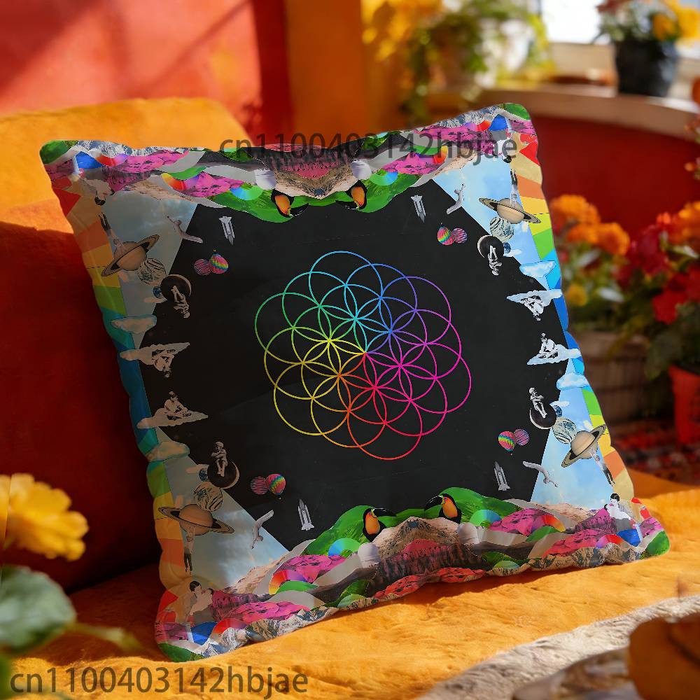 C-ColdplayS Throw Pillow Case For 45x45cm 55x55cm 30x30cm Square Car Pillowcase Home Bedchamber Decor Gift