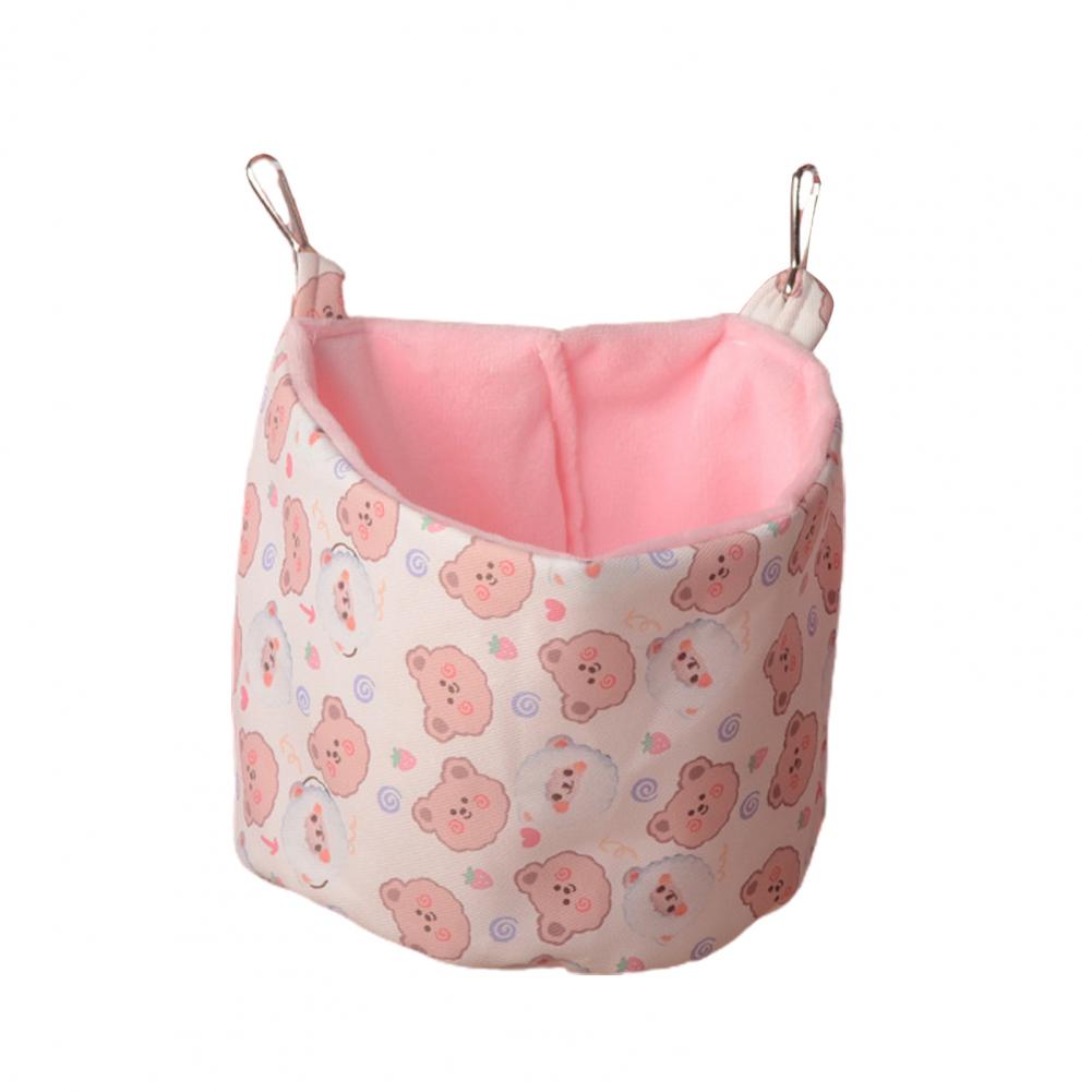 

Гамак для хомяка Удобный милый узор для маленьких животных, хомяков, белок, хомяков, домик для сна, питомец, подвесное гнездо, товары для животных белый