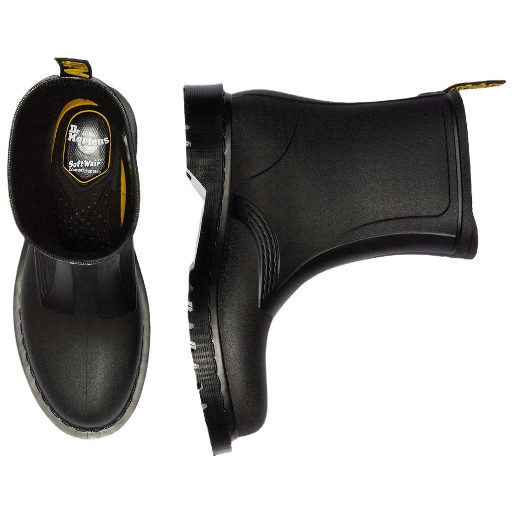 Dr. Martens 1460 PVC Waterproof Versatile Slip-On Rain Boots Unisex Rain Boots Black 41250001