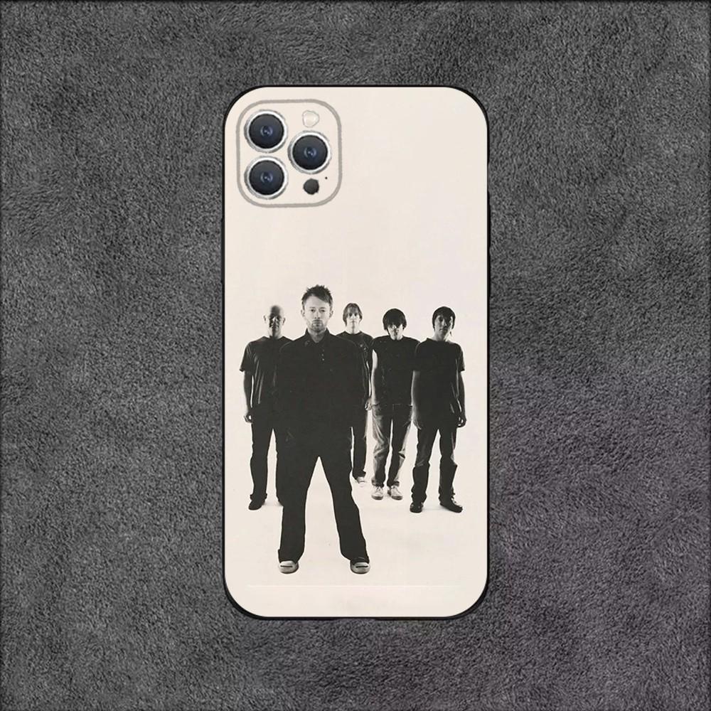 R-Radiohead Rock Band Phone Case For iPhone 16,15,14,13,12,11,Plus,Pro Max,XS,X,XR,SE,Mini,8,7 Soft Silicone Black Cover