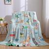 Cute Dog Flannel Blanket Warm Soft Halloween Christmas Couch Warm Cozy Decorative Decor Gift For All Season