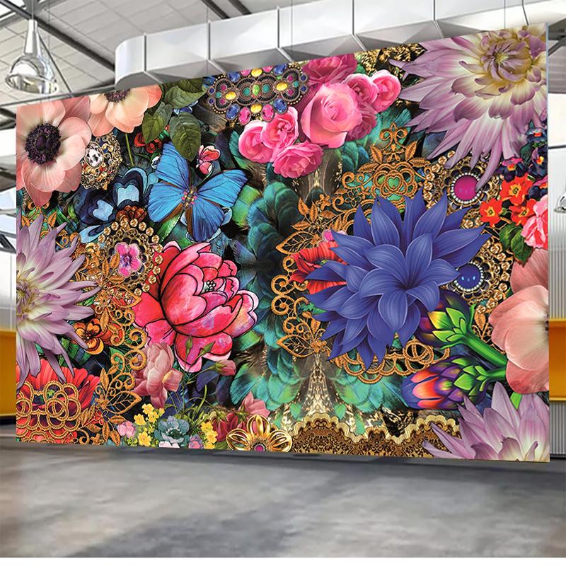 3D Photo Wallpaper Modern Art Mural Flowers Butterfly Living Room Bedroom Dining Room Background Wall Painting Home Decor