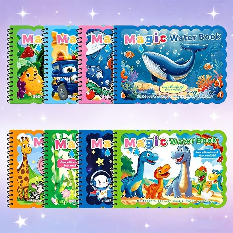 2pc Reusable Water Coloring Books,Portable Educational Art Activity with Underwater Marine Life Designs,Improve Color Perception