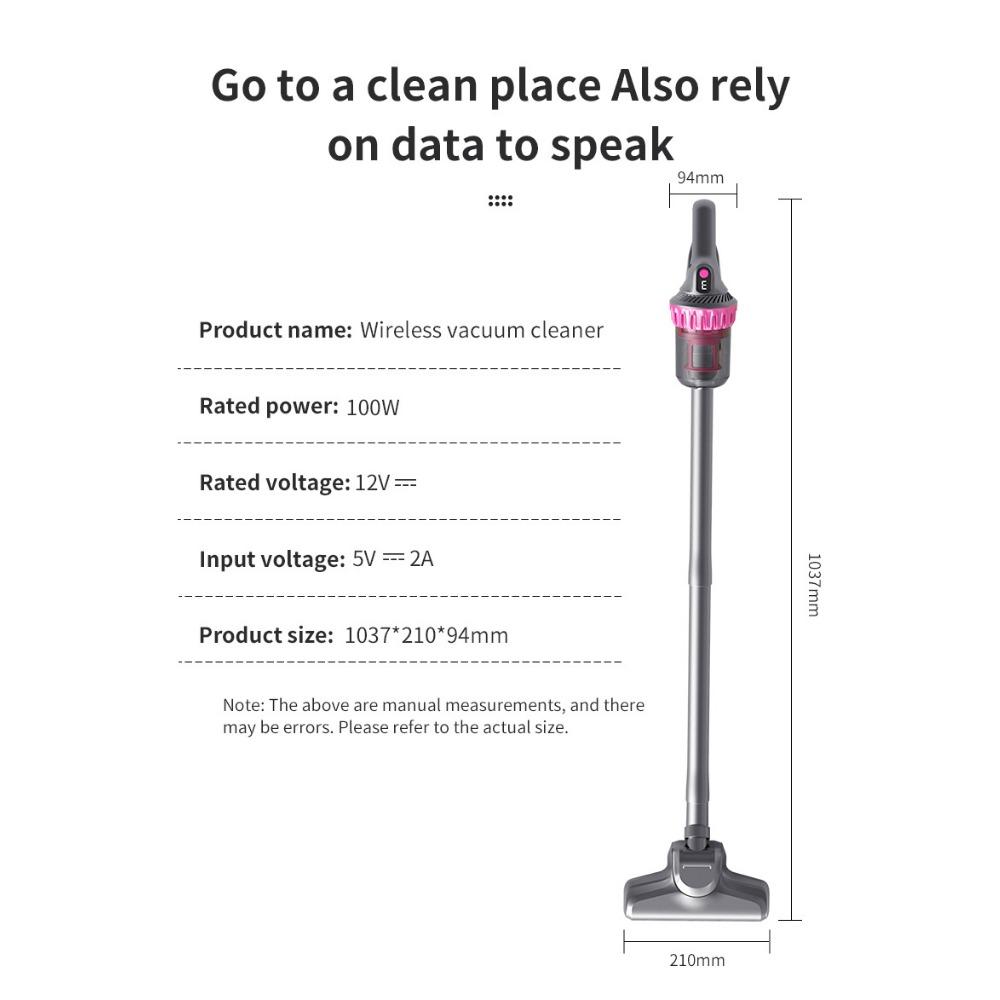 Wireless Powerful Vacuum Cleaner Household Large Suction Small Mite Removal Handheld Ultra-Quiet Car Vacuum Cleaner Hair Remover