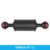 2 x D40mm Carbon Fiber Underwater Float Arm for Diving Tray Housing Video Light/Strobe Buoyancy Floating Ball Mounting (2 PCS)