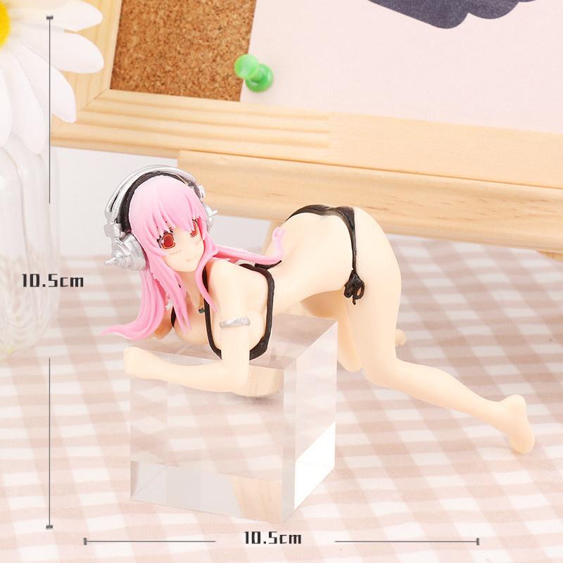 12cm Supe Sonico Anime Figure Cartoon Sexy Girl Action Figure PVC Model Toys Collection Noodle Stopper Japanese Doll Fans Gift