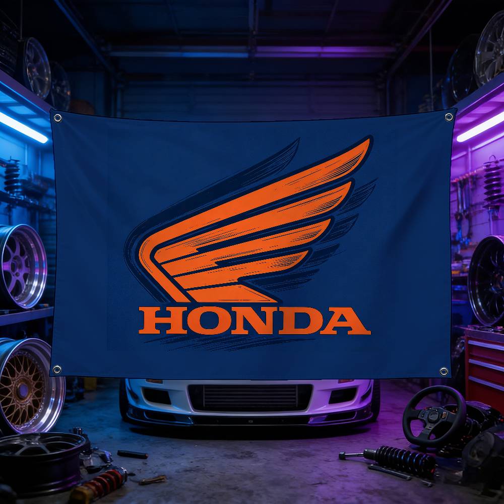 Motorcycle For HONDA Flag 120g Brushed Polyester Sublimation Printing Durable Hanging Flag For Home Decor Event Graduation Gift