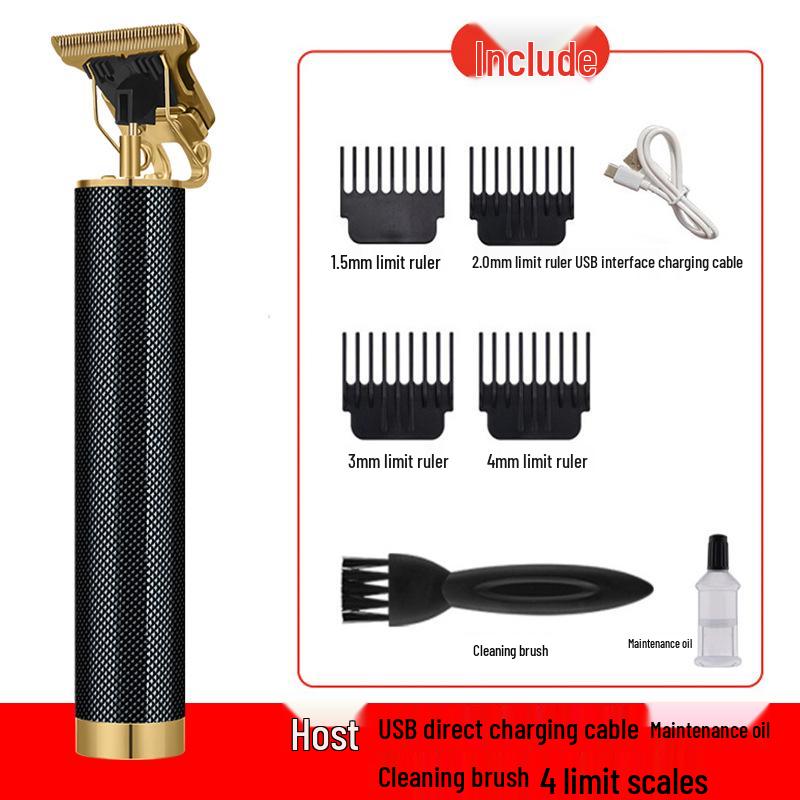 T9 Bald Electric Hair Clipper - Professional Rechargeable Engraving & Oil Head Shaver