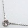 4℃ 1P Diamond Necklace K18 White Gold/diamond 1.5g Women Used
