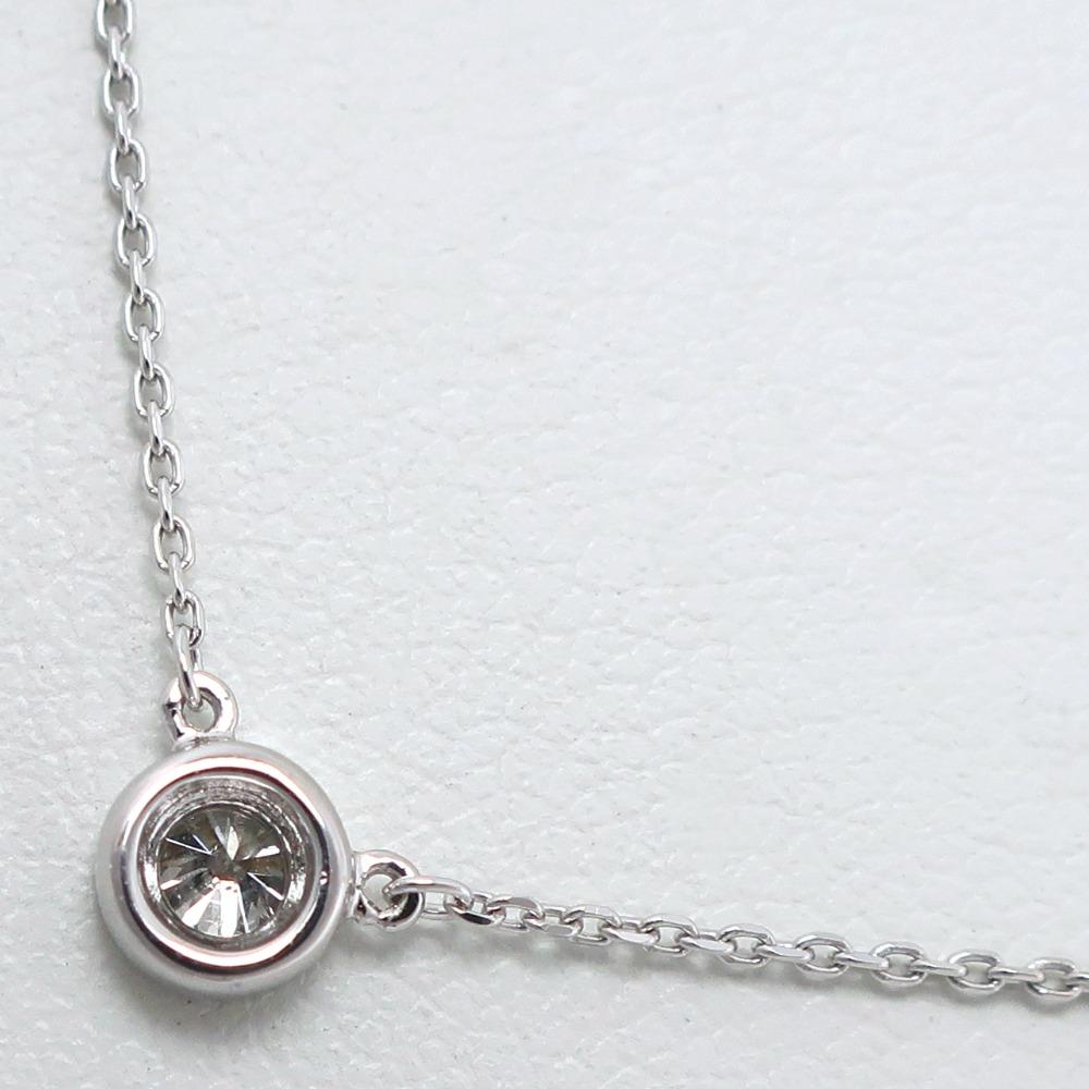 4℃ 1P Diamond Necklace K18 White Gold/diamond 1.5g Women Used
