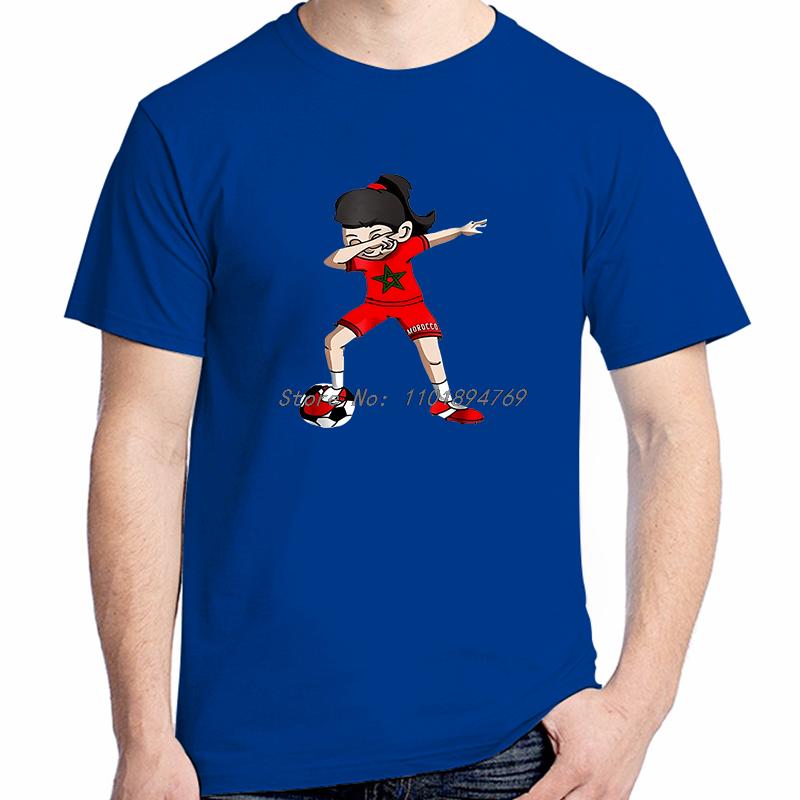 Fashion Graphic T Shirts Morocco Dabbing Soccerer Girl Fan Shirt Kids Jersey Summer Unisexs Short Sleeve Tshirt Unisexs Clothing