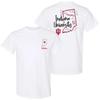 Indiana Hoosiers Verspieltes Skizzen T-Shirt - Teamfarbe College Universität - Weiß