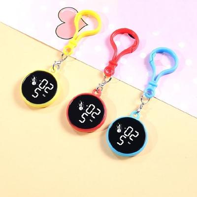 Electronic Hanging Watch Pocket Watch with Keychain Multifunctional LED Electronic Clock With Clip On Design