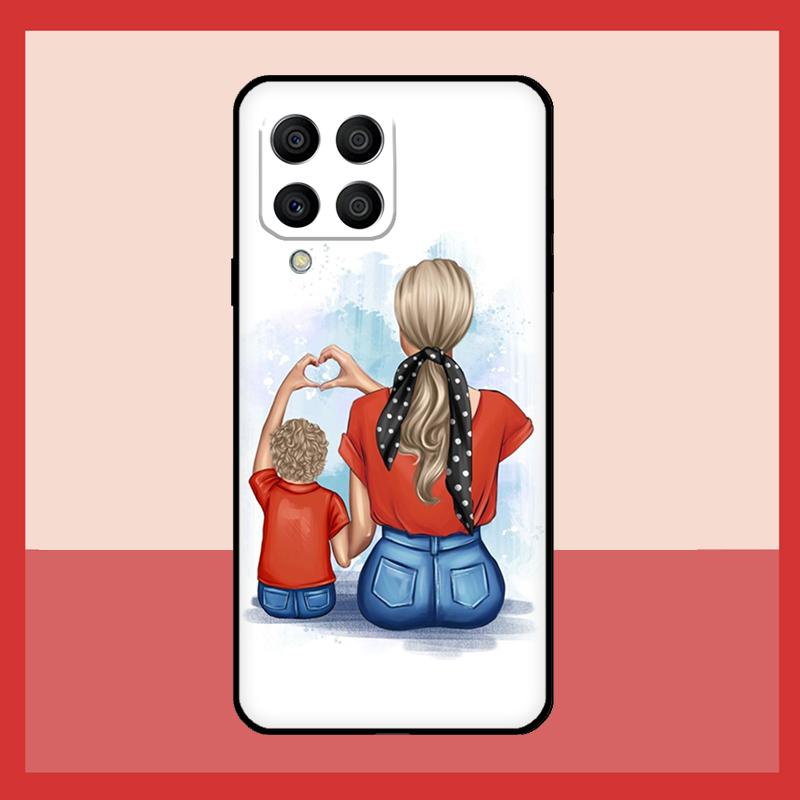 

Black Brown Hair Baby Mom Girl Son Case For Samsung Galaxy M31 M21 M13 M33 M53 M15 M35 M55 M16 M36 M56 M12 M32 M52 M14 M34 M54 Samsung M34 5G