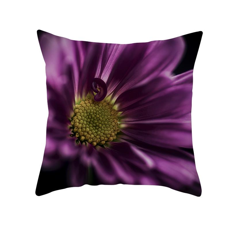 Black Rose Peach Skin Pillow Cover Car Pillow Cover Sofa Cushion Cover for Home Use