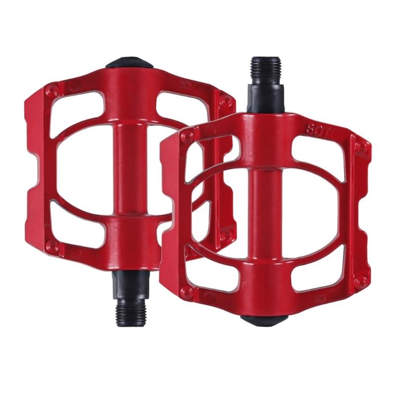 Light weight Bicycles Platform Pedals 4 Seal Bearings Nonslip Bicycles Pedals for Mountain Cycling Road Bicycles красный