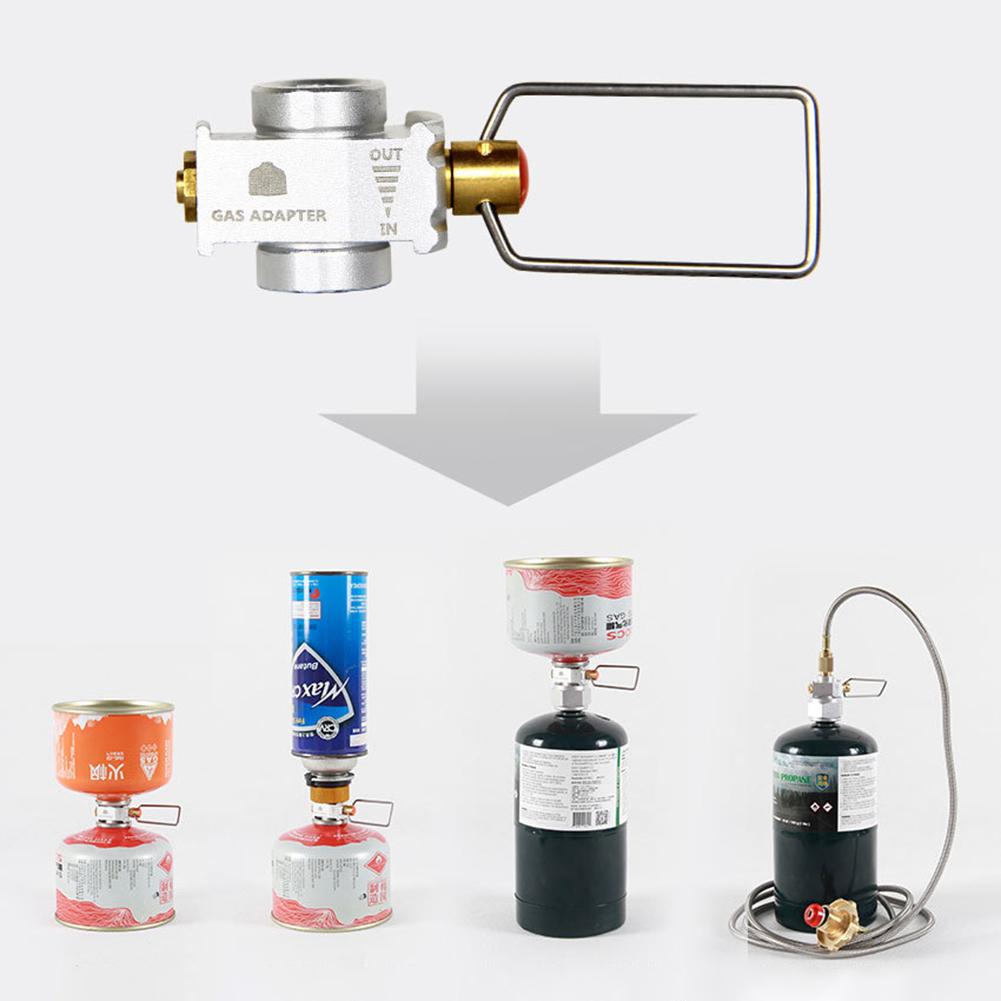 Air Tank Conversion Adapter Rechargeable Reusable Adjustable Stove Refill Adapter Outdoor Camping Supplies