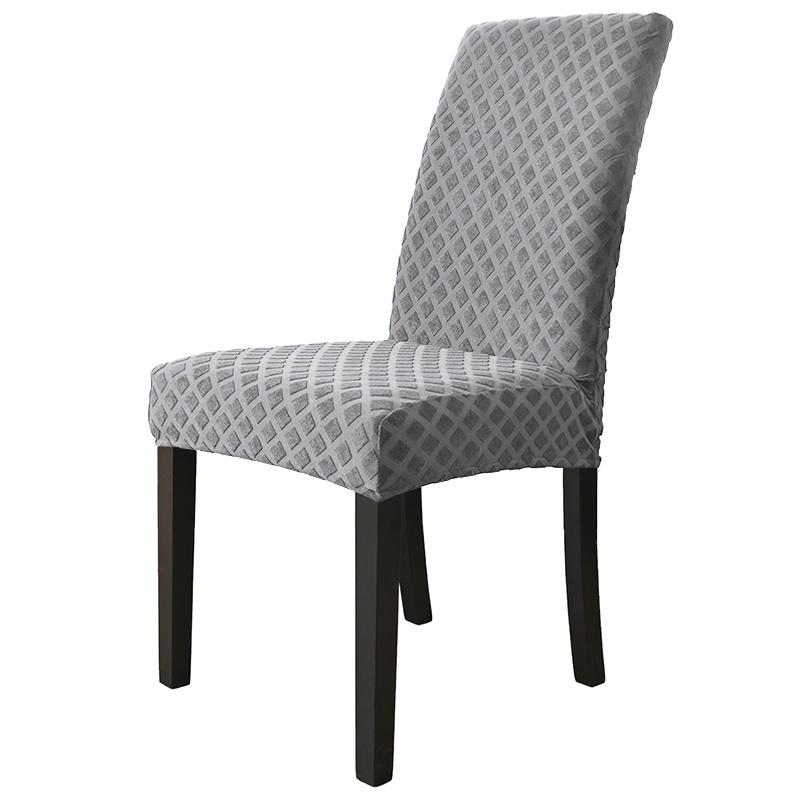 Jacquard Chair Cover For Dining Room Chair Slipcovers Universal Size Elastic Seatch Hotel Wedding House Banquet Chairs Covers1PC