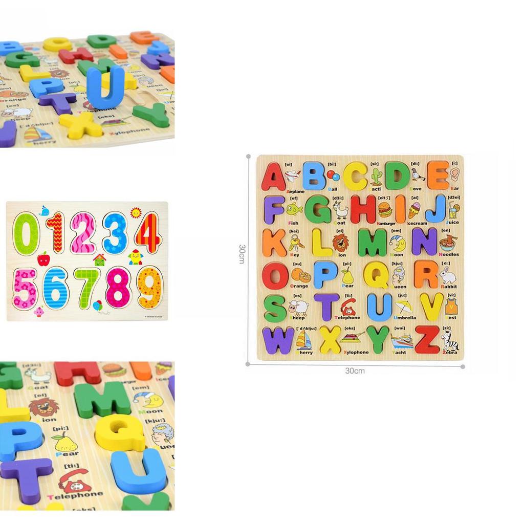 Quality Children Wooden Toy Alphabet Jigsaw Puzzle Educational Gift**