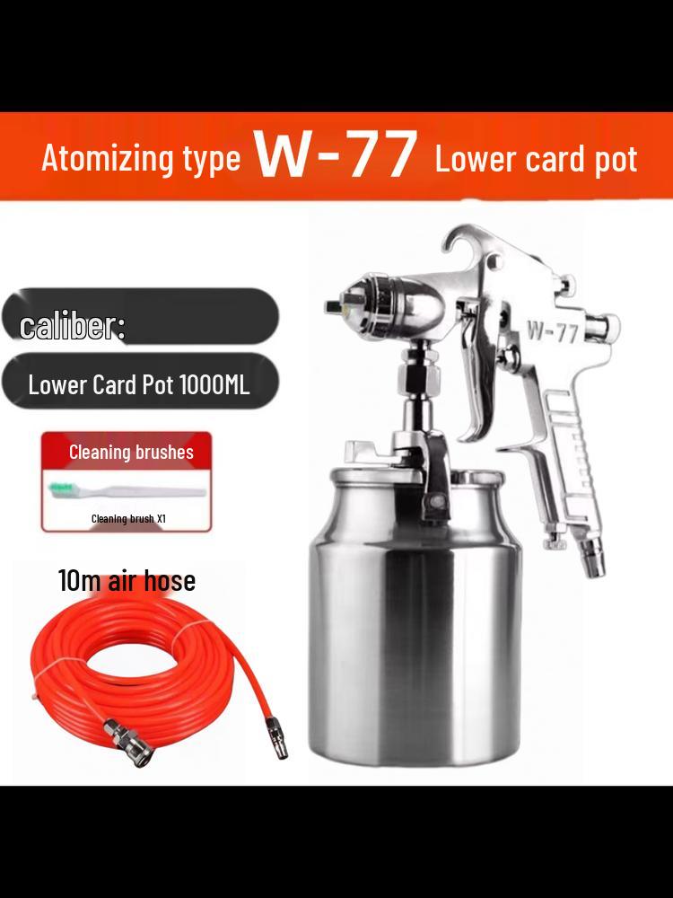 Paint Spray Gun W71/W77: Pneumatic Furniture & Car Primer and Latex Coating Tool
