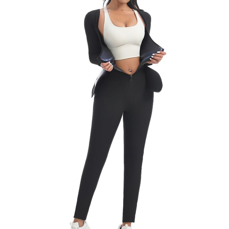 Damen Saunaanzug Mieder Taillenformer Bodysuit