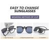Clip On Sunglasses Rimless Clips Onto Nearsighted Glasses for Sports and Outdoor Activities