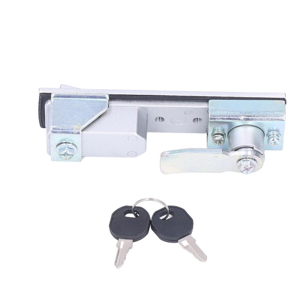 RV Door Handle Latch Security Lock with 2 Keys Chrome Plated Zinc Alloy for Motorhome Yacht