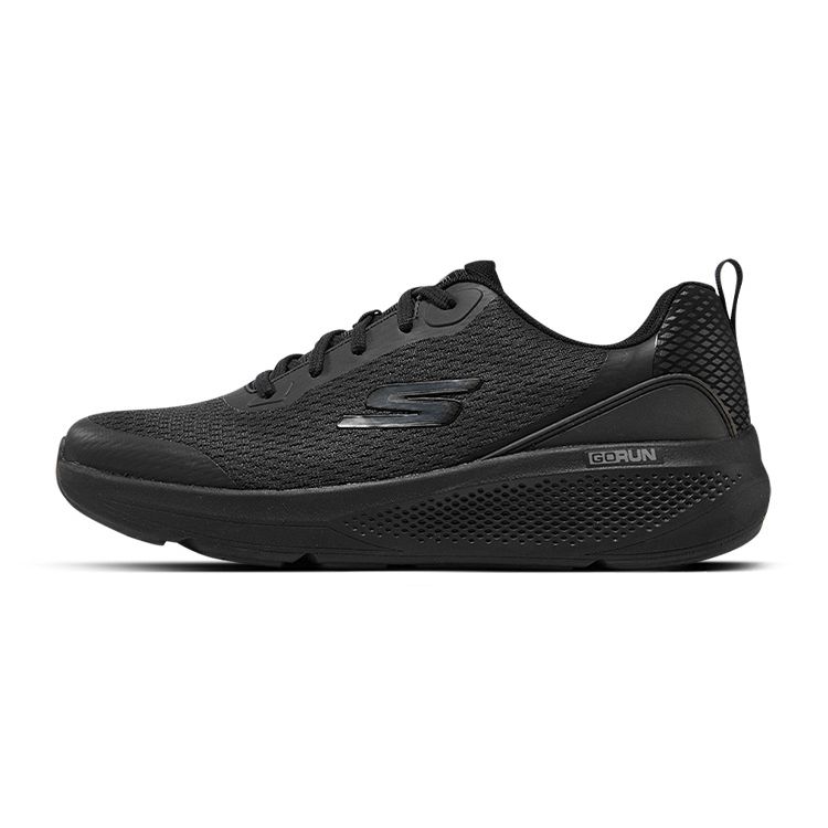 Skechers Men's Black Go Run Elevate Comfortable Shock Absorbing Durable Breathable Low Top Running Shoes Running Shoes 220189-Bbk Cm