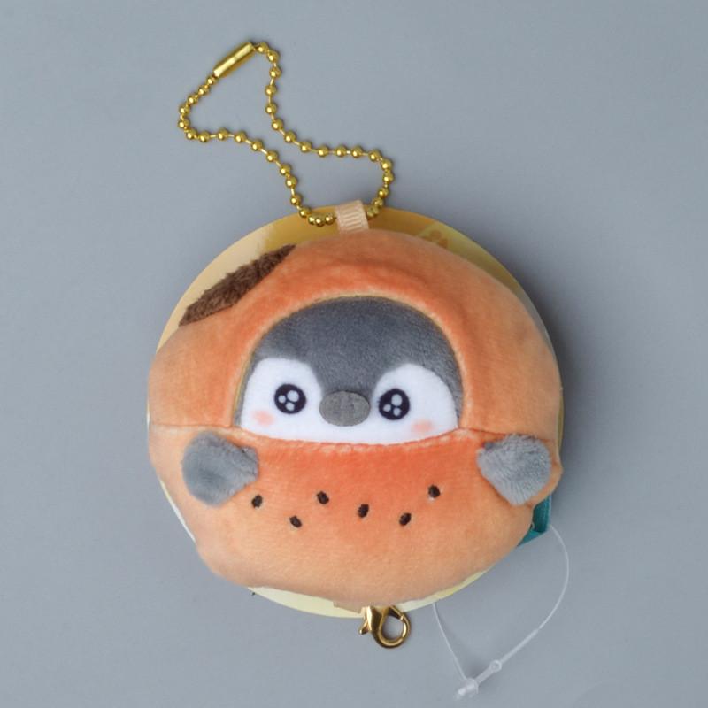 Egg Penguin Character Toast Pineapple Bun Plush Doll Keychain For Giving Gift