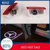 DNV4  2pcs Led Car Door Welcome Light For Mercedes Benz W205 W176 W246 W242 GLA W212 AMG E A B C ML Class Laser Projector Lamp