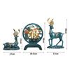 Deer Statues Reindeer Figurines Cabinet Desktop Centerpiece Animal Figure Elk Sculpture for