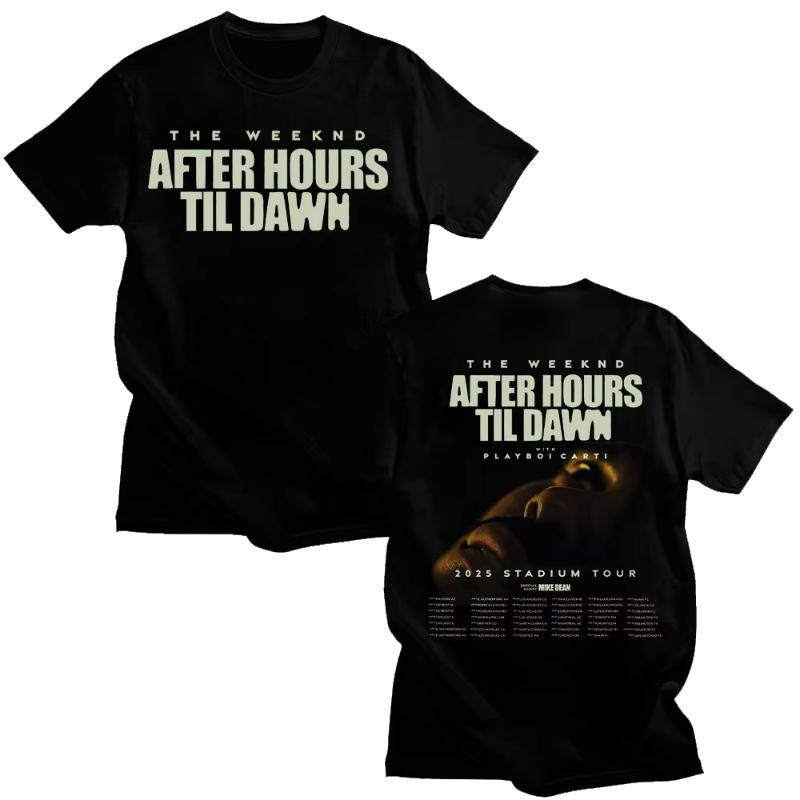 TheWeeknd After Hours Til Dawn Graphic T Shirt TheWeeknd 2025 Stadium Tour Tshirts Unisex Women Fashion Hip Hop Vintage Cotton Tee