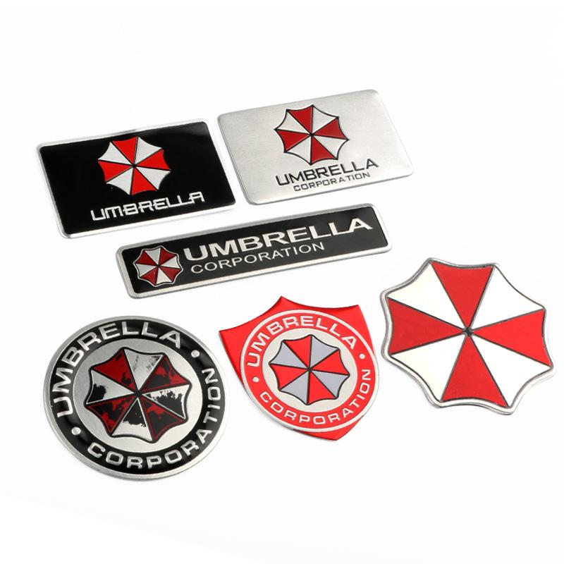 For Audi RS3 3D Aluminum Umbrella Corporation Badge Stickers Car Trunk Body Decorations Decal Accessories for Audi Renault Honda Volvo Skoda