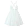 Nanfa Holiday French style Design Sense Deep V Bandage Backless Atmosphere Sense Seaside Holiday Style Puffy Sling Dress