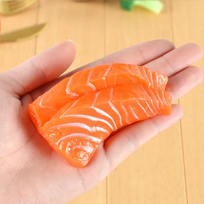 Delicate Fine Workmanship Imagination Cultivation Portable Mini Pretend Play Salmon Simulation Sushi Cosplay Toy Food Model