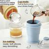 Silicone Sphere Ice Mold 325ml Leakproof Reusable with Straw and Lid Ice Ball Maker Cup for Milk Beer Soda Cocktail Beverage