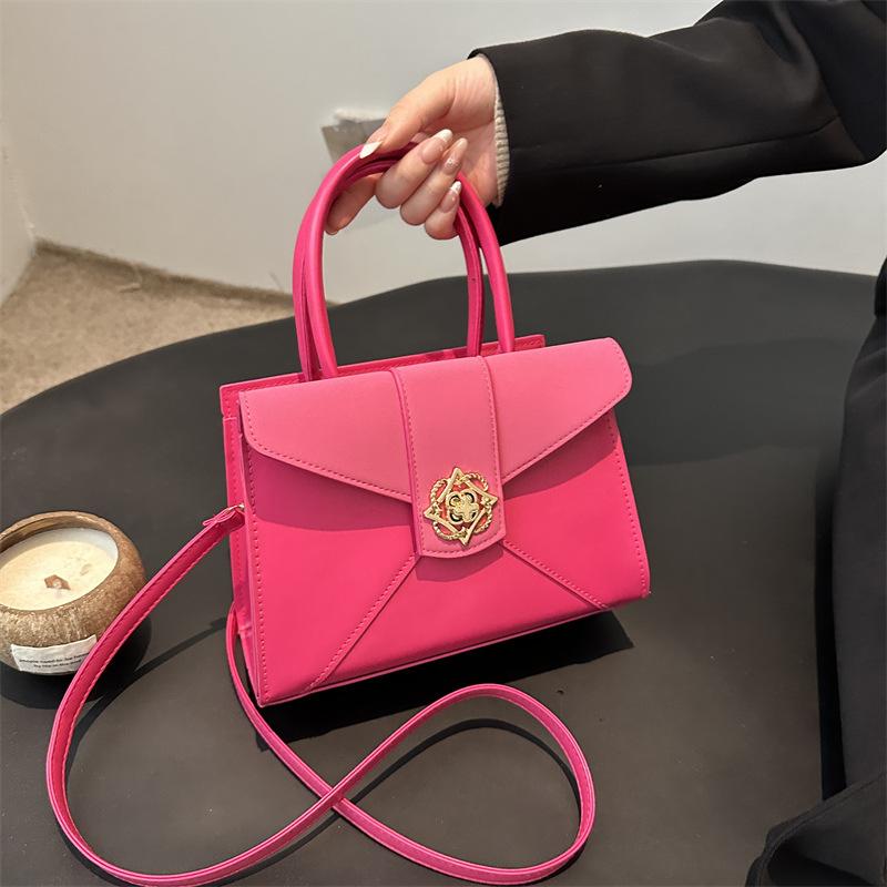 Fashion Lock Portable Small Square Bag Women's 2025 New Light Luxury Versatile Shoulder Bag Simple Messenger Bag